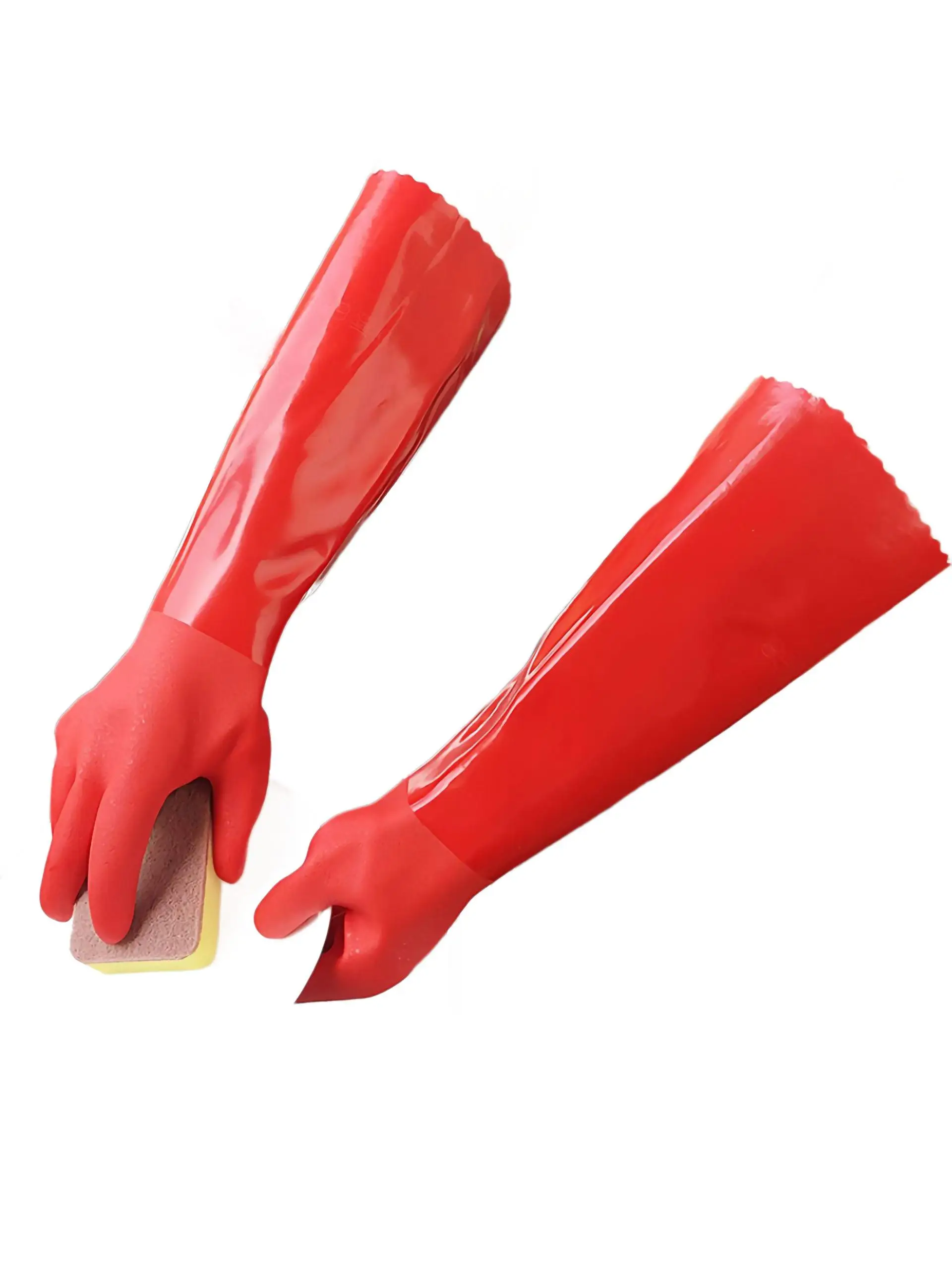 

Thiened Fce Rubber Latex Diwaing Gloves for Men And Women Durable Kitchen Household Cleaning Tools Long Gloves