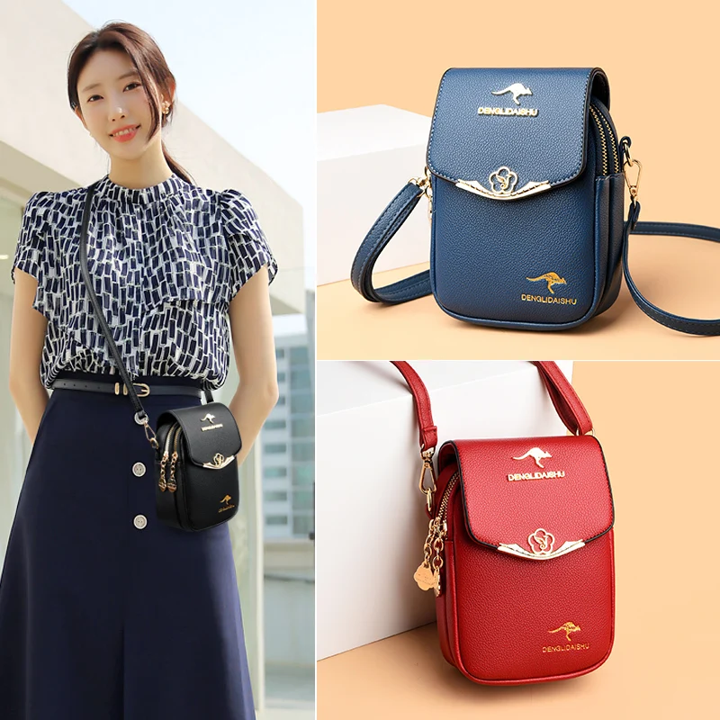 Small Mobile Phone Bag Women Hanging Neck Coin Purse Fashion Shoulder Crossbody Bags Ladies Clutch Mini Bag for Smartphone Sac