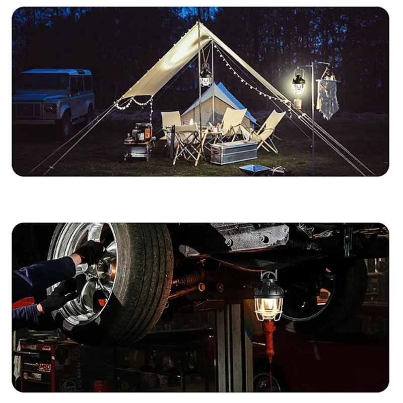 ABGR-Luce da campeggio esterne multifunzione Illuminazione extra lunga stile vintage Luci di emergenza per tende Illuminazione ambientale
