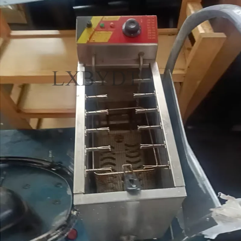 Large Capacity Cheese Hot Dog Stick Fryer Stainless Steel Single Cylinder Household Deep Fried Cheese Hot Dog Stick Machine