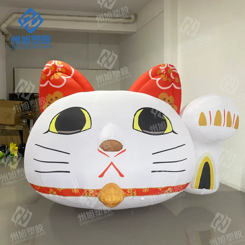 

Customize 2025 new year luck inflatable cat fortune animal pet store advertising decoration christmas festive celebration prop