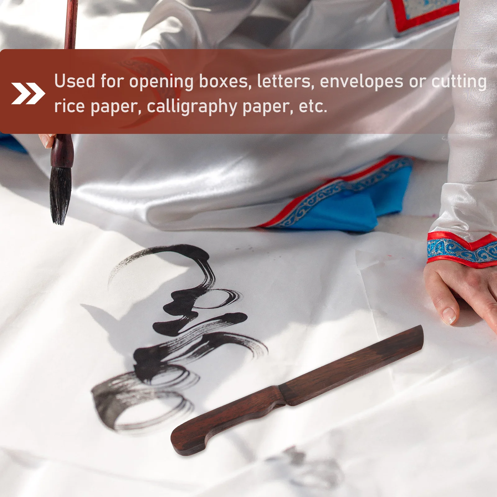 Wooden Letter Opener Handcrafted Envelope Cutter For Office Home School Use Rice Paper Craft Utility Tool Chinese Style Art