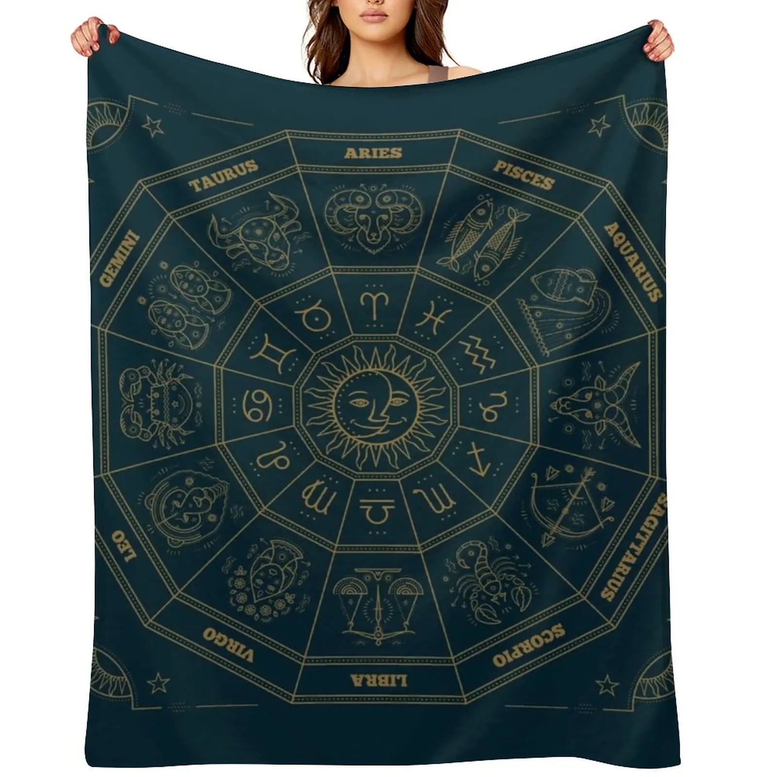 

Zodiac Throw Blanket Beautifuls wednesday Bed linens Heavy Blankets