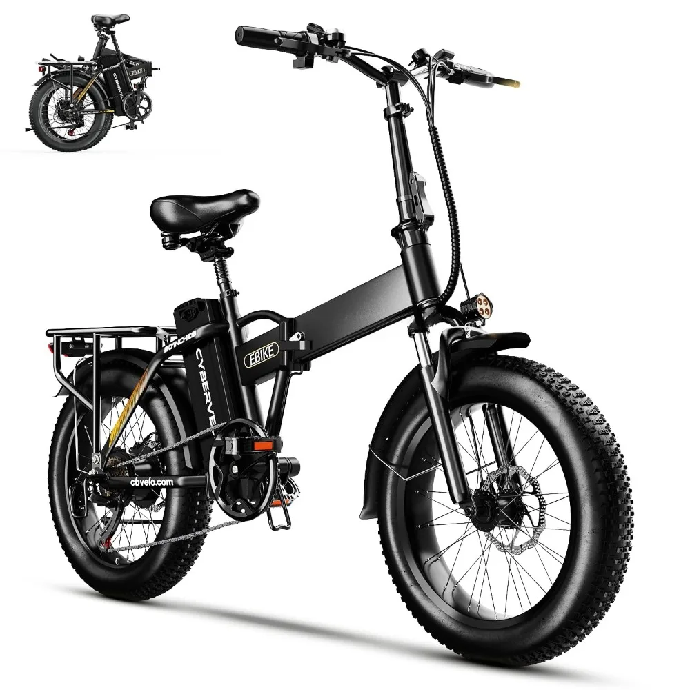 

Электровелосипед складной 1000 Вт, с аккумулятором 48В 20.8Ач (съемный, большой емкости), скорость до 48 км/ч, запас хода до 128 км, фэтбайк с колесами 20 дюймов, индивидуальная сборка