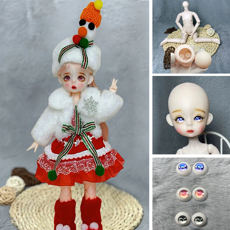 

Cute Handmade DIY 1/6 BJD Doll Fashion Full Set Princess Doll 28CM Doll with 3 Pair Eyes Kids Girls Doll Toy Birthday Gift