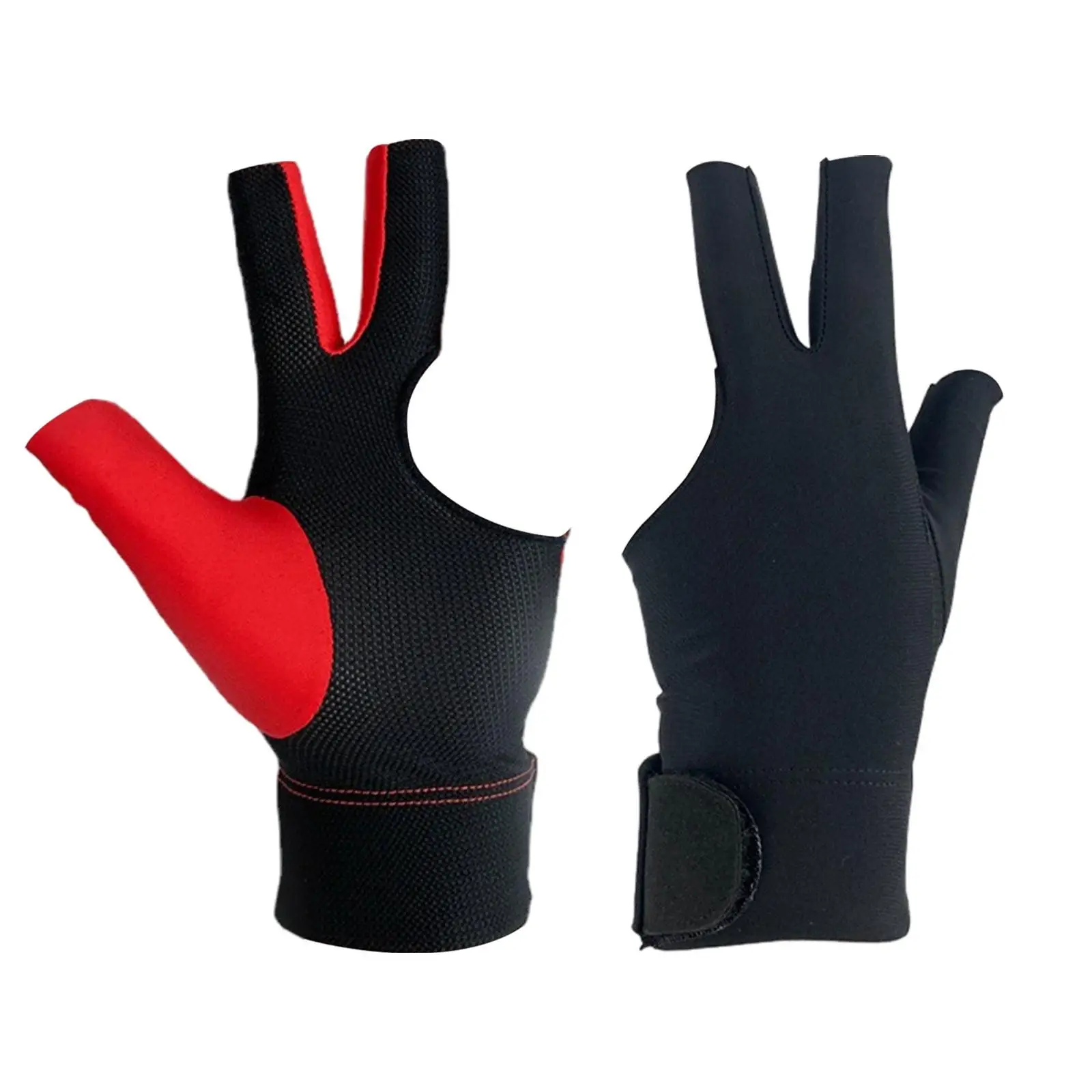 Open Left Hand Three Finger Billiard Glove Lightweight Non-Slip Pool Cue Gloves