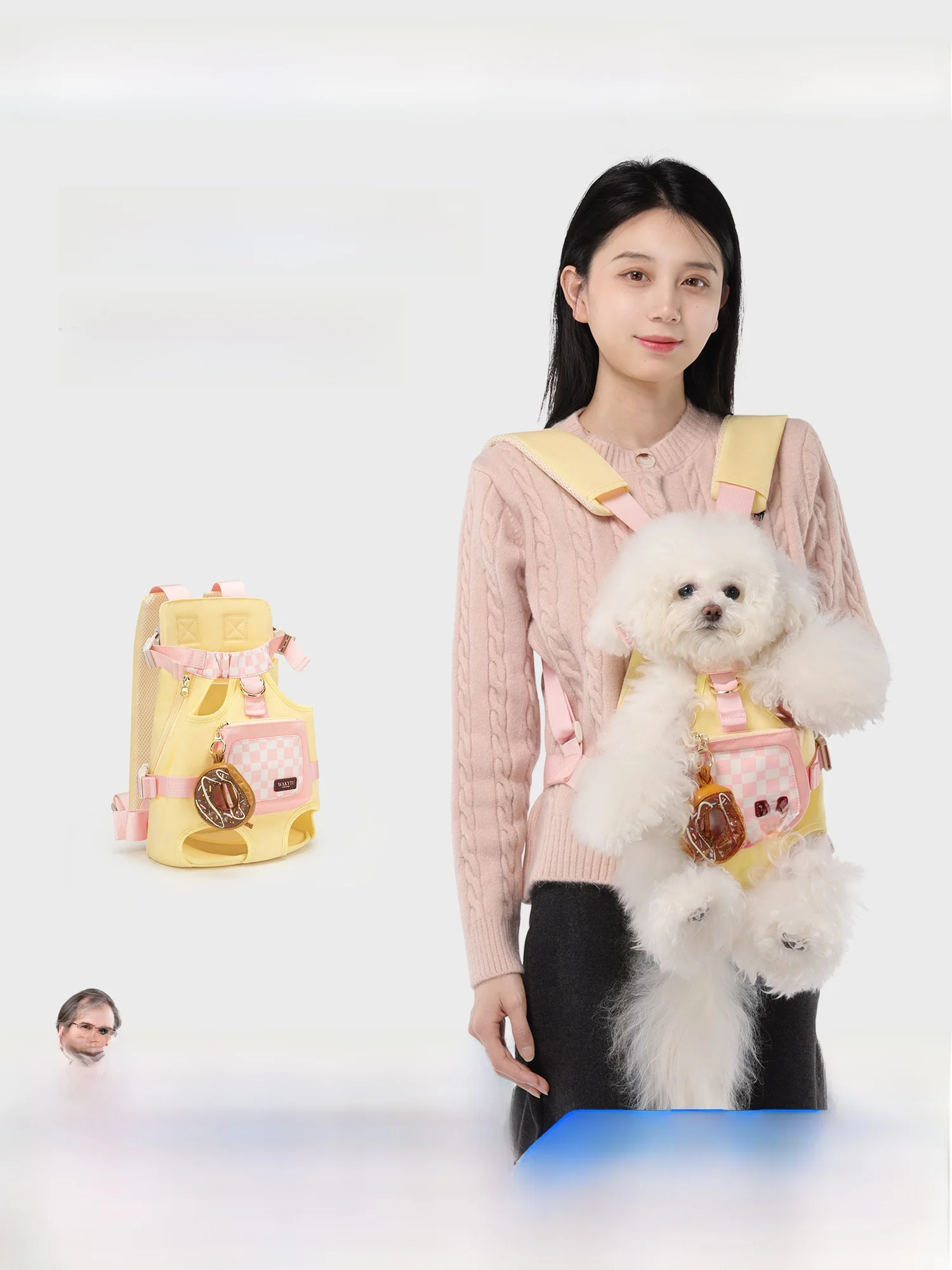 

Портативная сумка-переноска Wakytu Dog Bapa для собак на два плеча, для велопрогулок, для маленьких и средних пород, нагрудная сумка для путешествий на природе