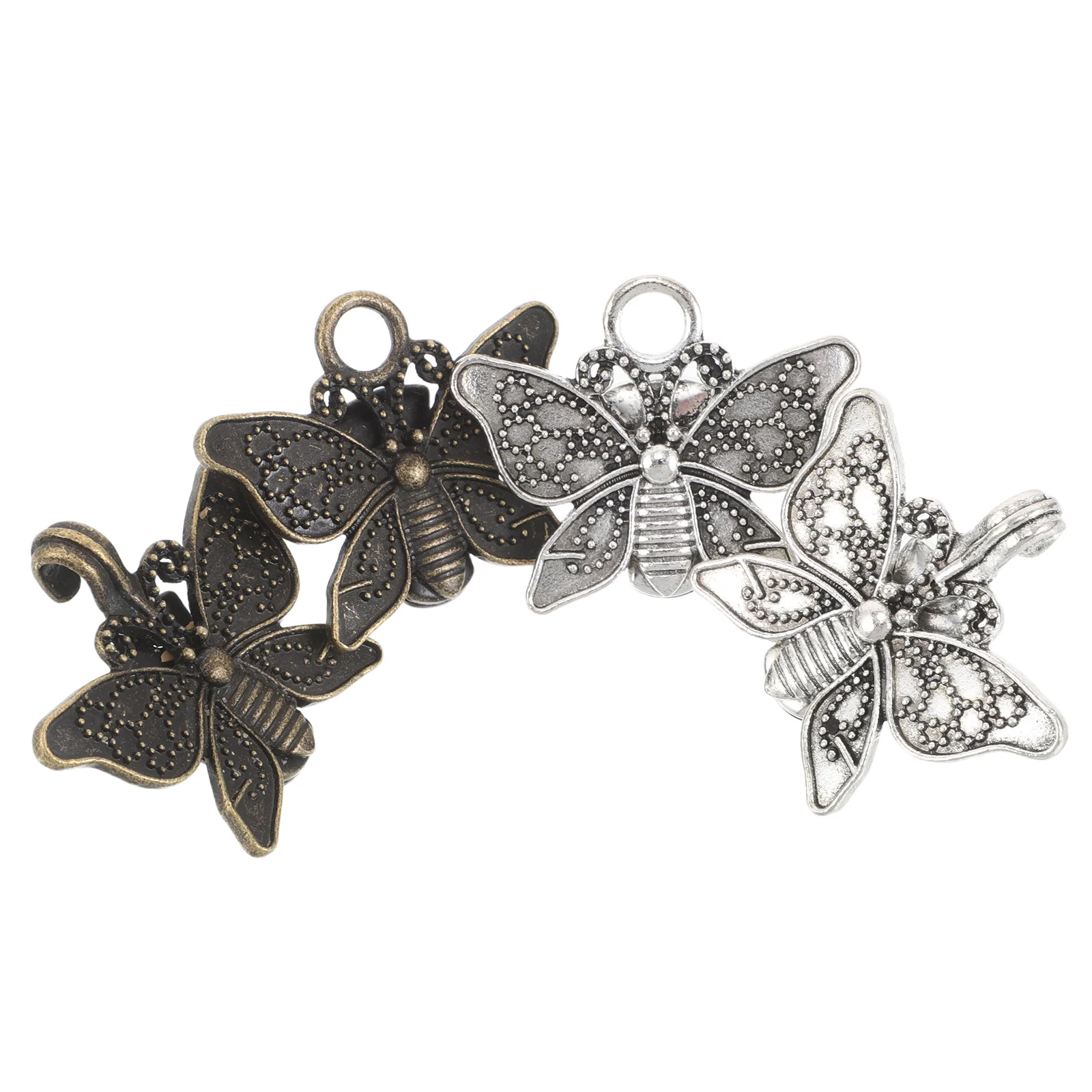 2Pairs خمر فراشة شال كليب الرجعية المعادن سترة كليب سترة إغلاق السحابات وشاح الديكور للحزب لباس غير رسمي #2