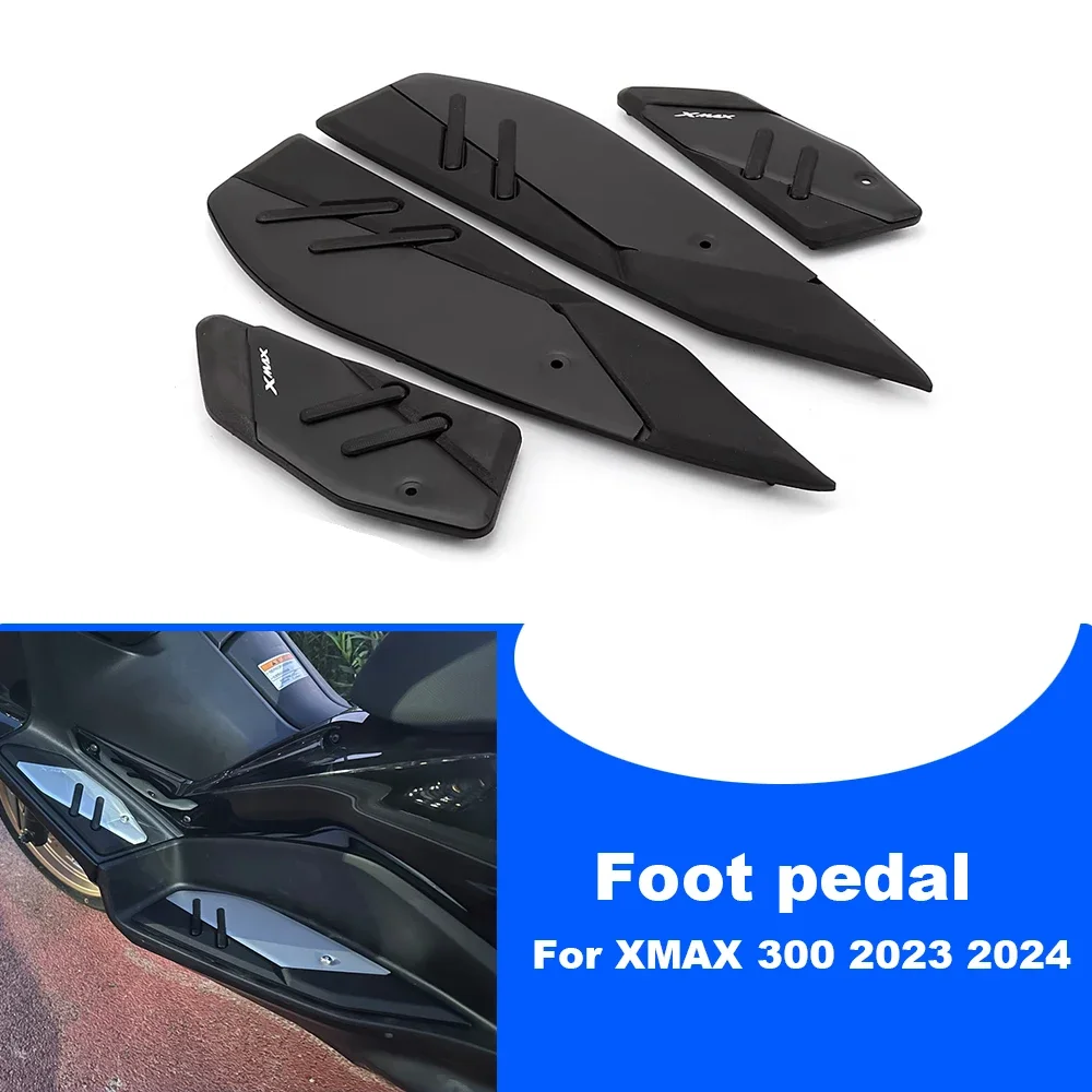 

NEW Motorcycle Accessories CNC aluminum Foot pedals Plate Footpads Footrest kit For Yamaha XMAX 300 2023 2024 2025