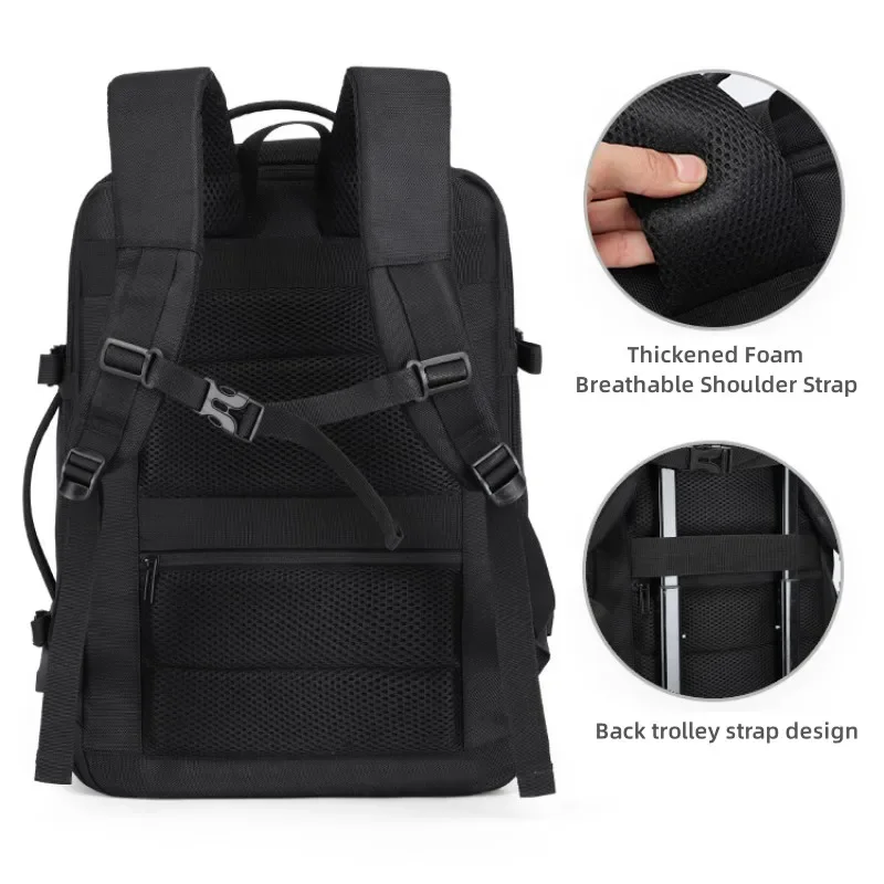 New Large-capacity Business Backpack Men\'s Multifunctional Expandable Nylon Travel Backpack Computer Bag Waterproof Luggage Bag