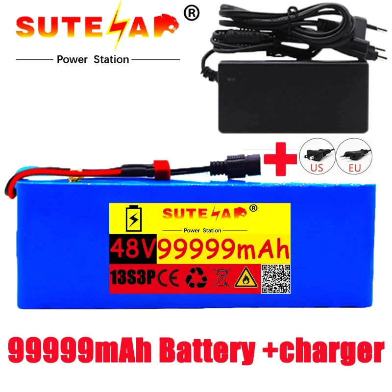 

48v lithium ion battery 48v 99Ah 1000w 13S3P Lithium ion Battery Pack For 54.6v E-bike Electric bicycle Scooter with BMS+charger