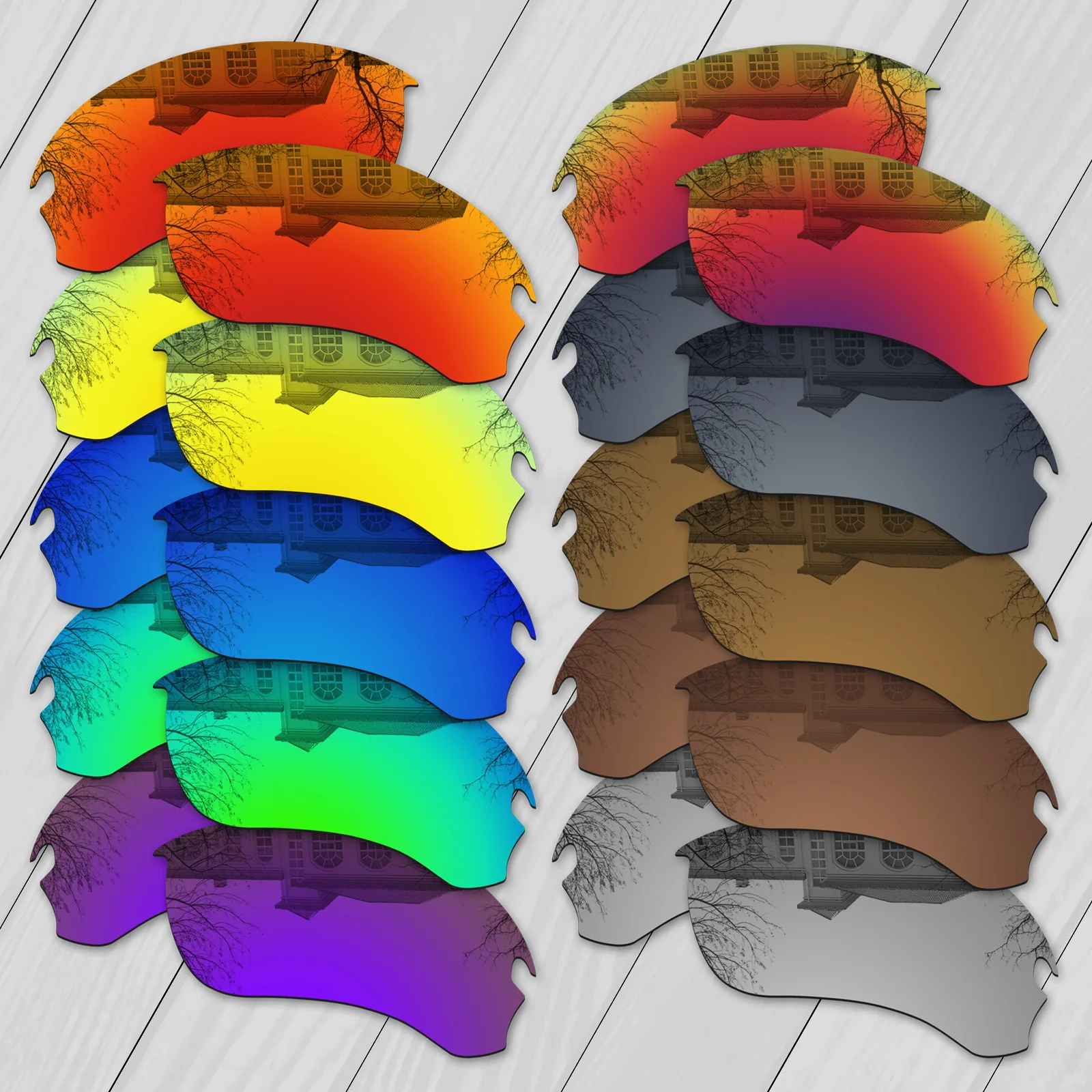 Lentes de substituição polarizadas aprimoradas ELuxonsight para óculos de sol Oakley Flak Draft OO9364 67mm - Variedades de cores