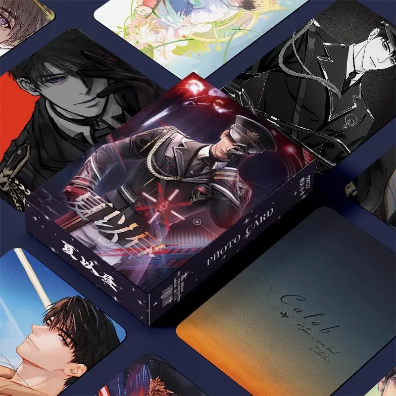 50 개/대 사랑과 Deepspace Caleb 레이저 카드 Xia Yizhou 개인 캐릭터 Lomo 카드 HD Photocard 팬 컬렉션 선물