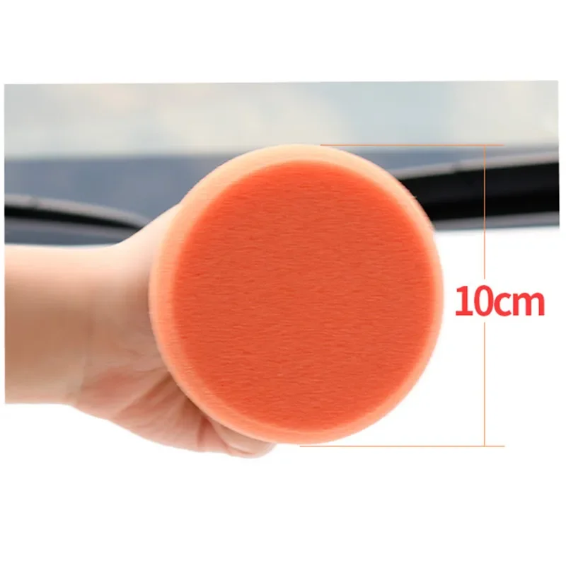 1Set 6Pcs Auto Wax Wash Polish Pad Sponge Cleaning Foam Kit Terry Cloth Microfiber Applicator Pads W/ Gripper Handle Car Styling