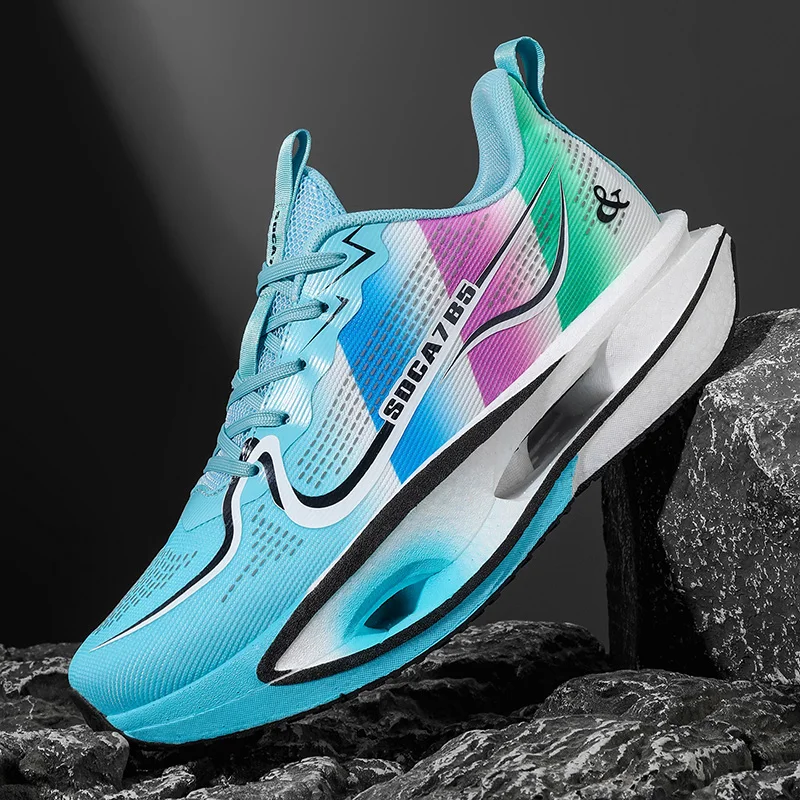 

Мужские повседневные кроссовки*Спортивная обувь для бега с карбоновой пластиной для студентов, женские дышащие кроссовки для тренировок, черные, размер 45