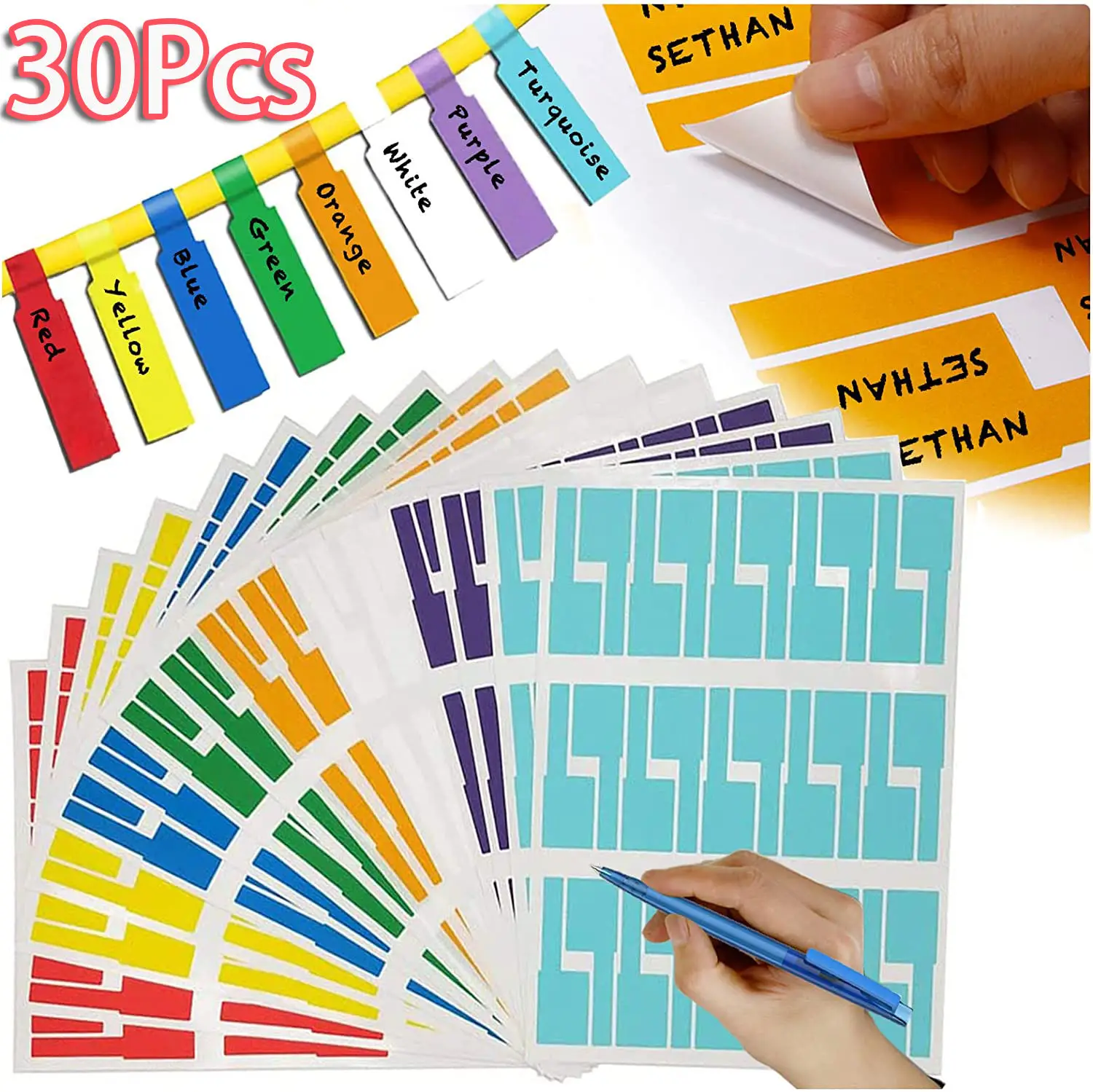 

10 Sheets P-type Cable Labels Machine Room Network Cable Stickers Can Be Handwritten Printable Stickers Self-adhesive Labels