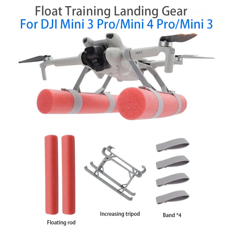 Landing Skid Float Kit Expansion For DJI Mini 3/Mini 3/4 PRO Drone Water Landing Gear On Water Training Gear Accessories