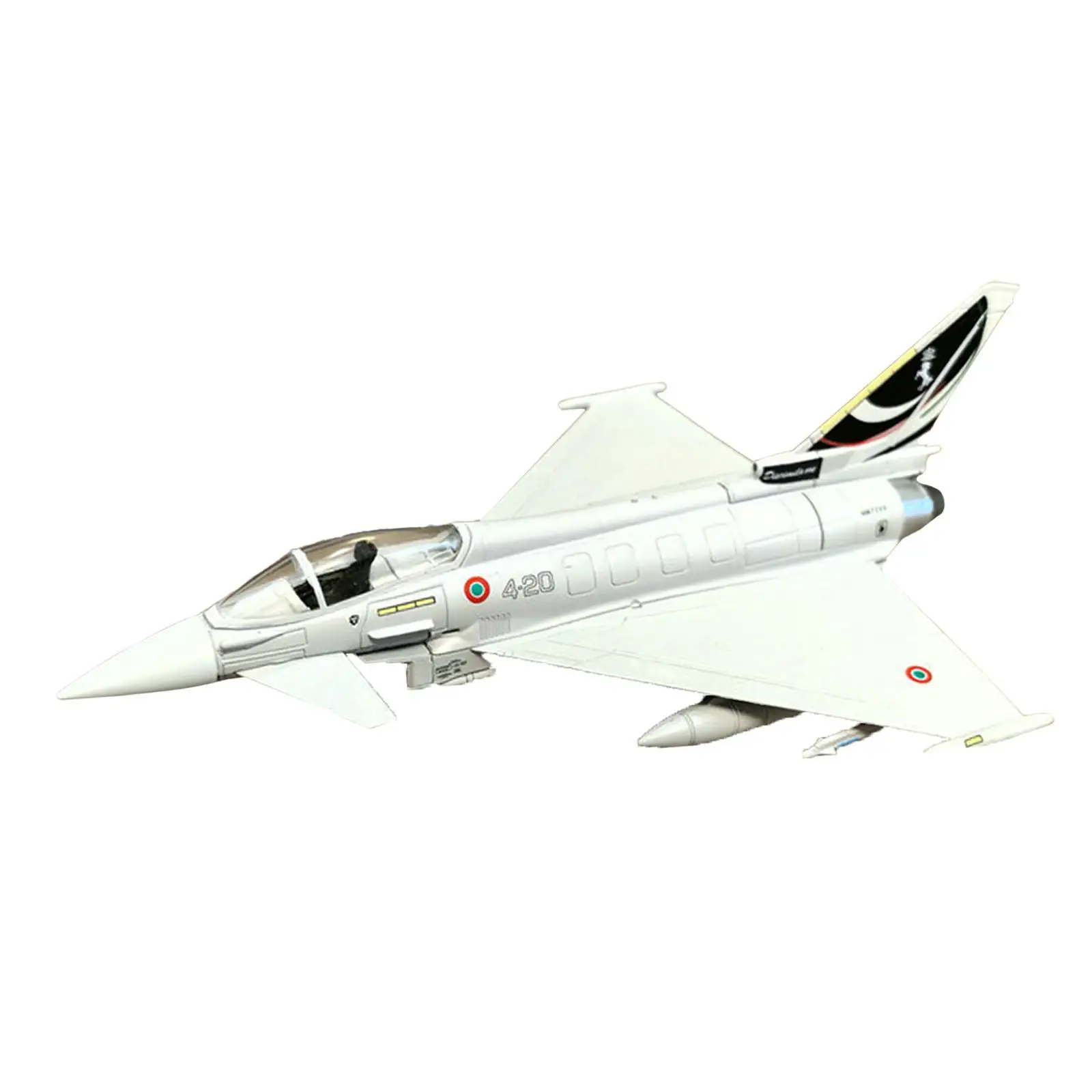 

1/100 Ef2000 Fighter Jet Collectiable Diecast Aircraft Tabletop Decoration Simulated Men Gift Aircraft Model for Shelf Office