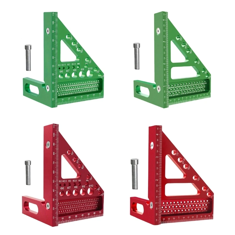 

Aluminum Triangles Ruler for Accurate Measurement Angles Adjustment in Carpentry