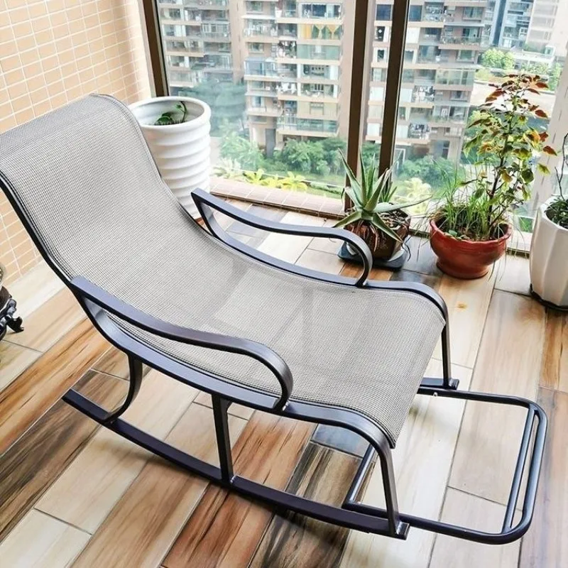 

Outdoor courtyard rocking chair elderly recliner, balcony lunch break couch