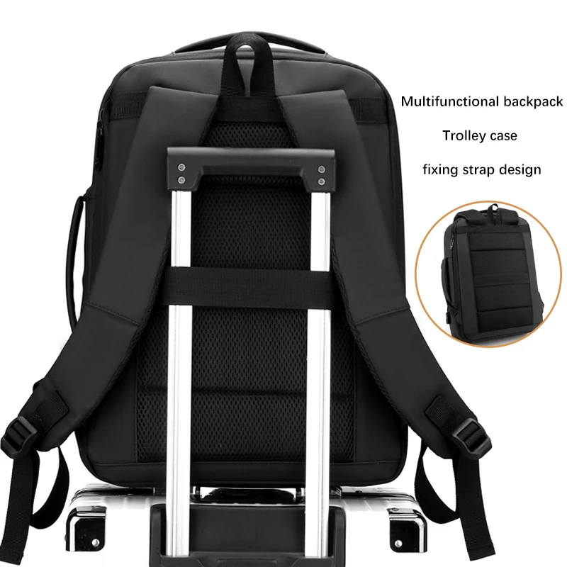 17 Inch Business Laptop Backpack Waterproof Notebook For Men School Book Bag Expandable Multifunction USB Charging Man Backpacks