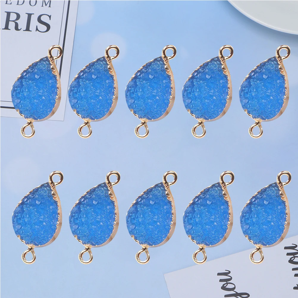 

10pcs Waterdrop Crystal Pendant Necklace Supplies DIY Jewelry Making Accessory Chain Locket Charm Craft Elegant Drop Shape