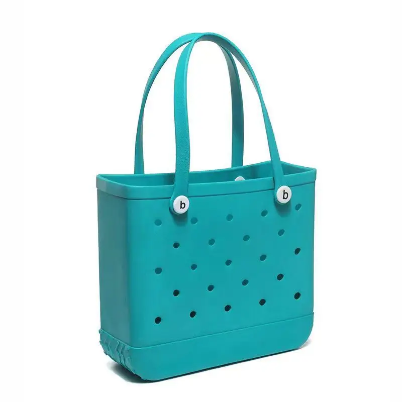 New EVA Beach Bag, EVA Hole Large Bag Cross-border European and American Style Injection Molded Storage Handbag New Storage Bag