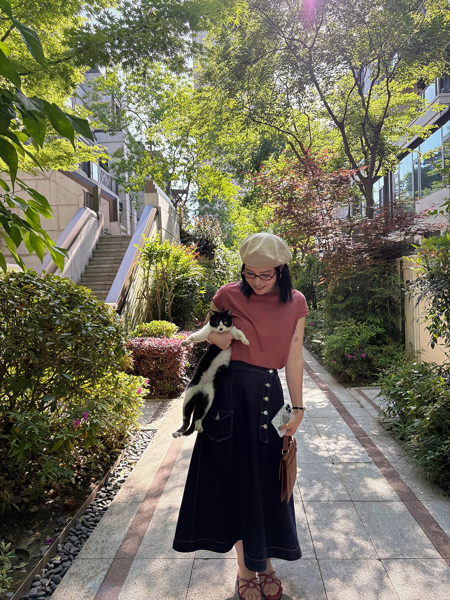 

Джинсовая юбка в стиле ретро с асимметричным поясом и технологией сохранения цвета, для молодых женщин, уличный стиль, средняя талия