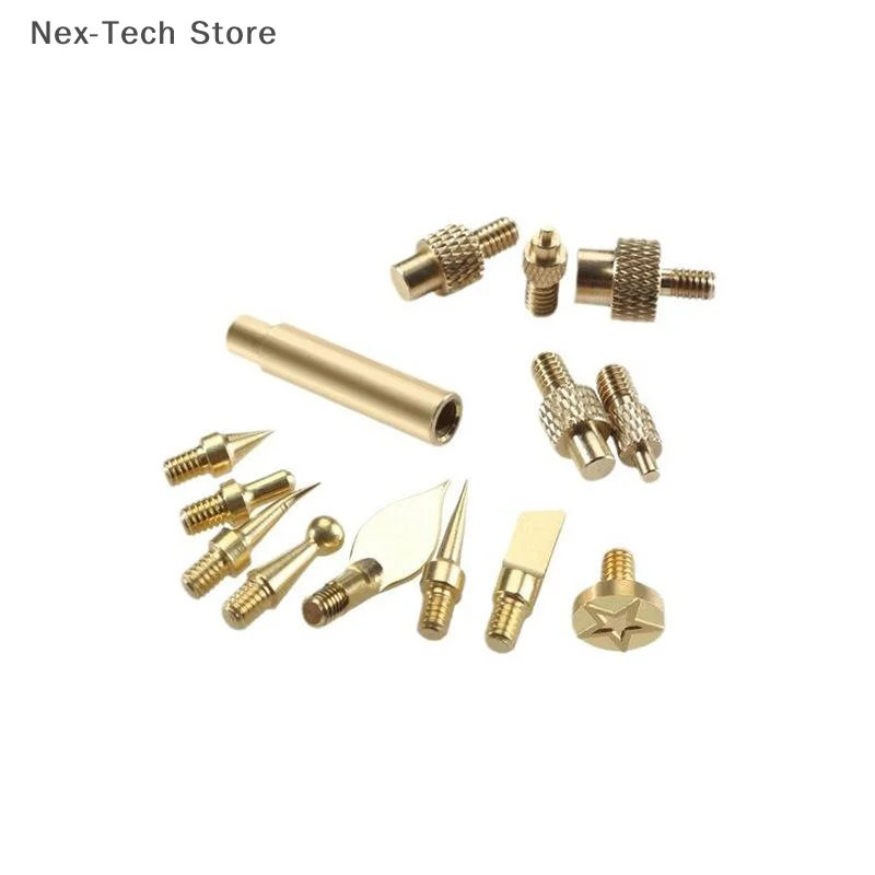 7/9/10Pcs M2 M3 M4 M5 M6 M8 Brass Thread Embedded Kit Tool 3D Printer Soldering Iron Heat Insert Nut Iron Tip
