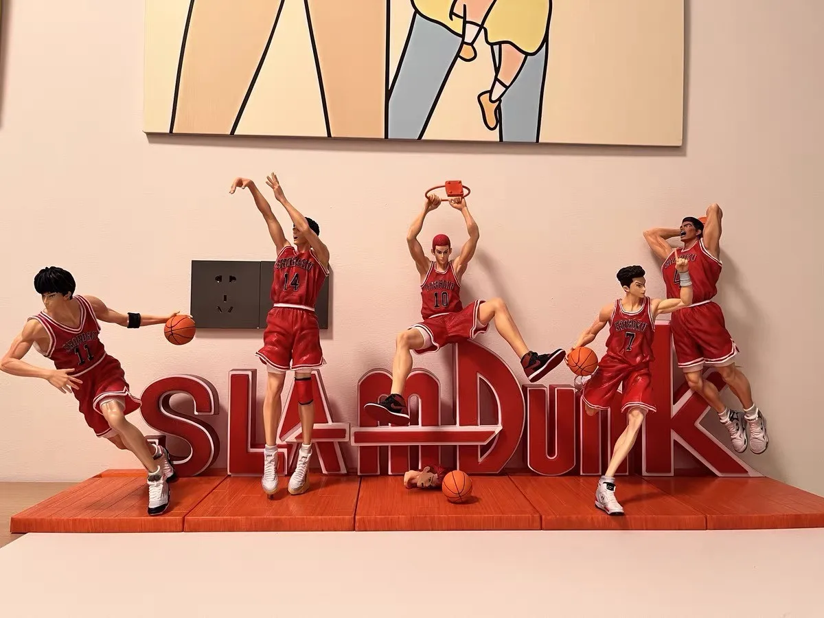 Anime Slam Dunk Action Figure Sakuragi Hanamichi Kaede Rukawa Hisashi Mitsui Ryota Miyagi Takenori Akagi Figuras Gift Toys Model