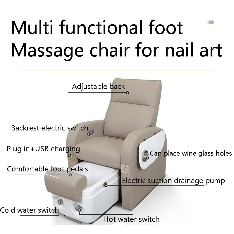 

Massage Spa Chair Pedicure Stool Manicure Footrest Board Foot Spa Stool Nail Salon Care Manicure Board Fotel Feet Stand De Tub