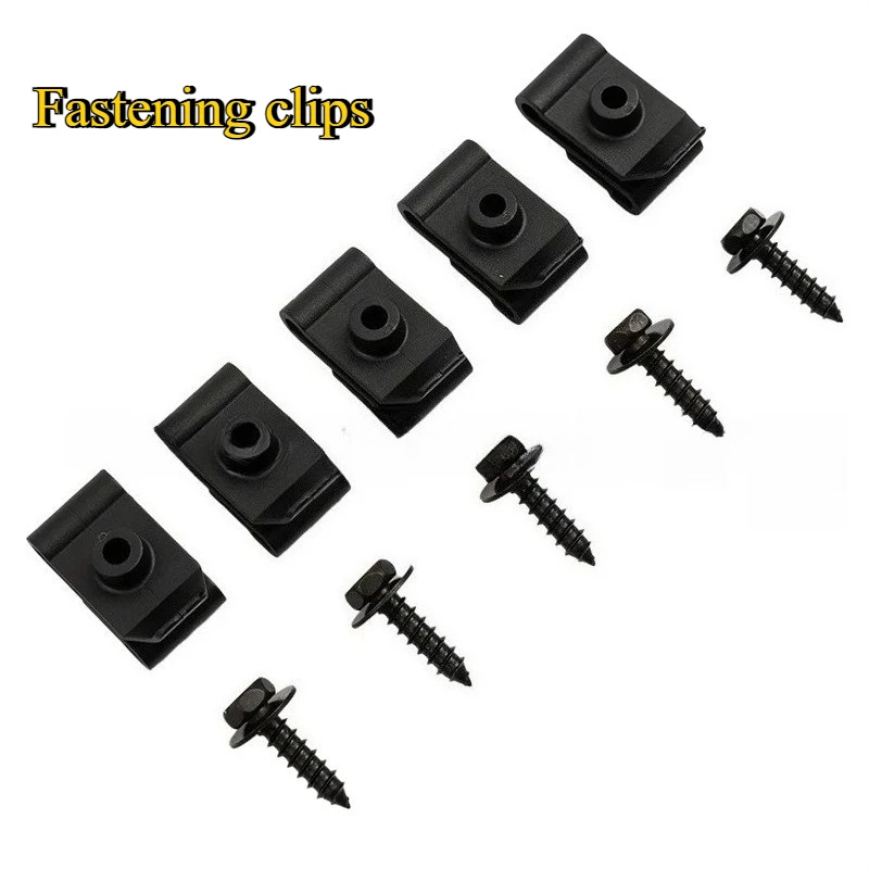 5/10pcs Fender lining wheel arch accessories for Toyota include U-clamp screws, nuts and washers and other components
