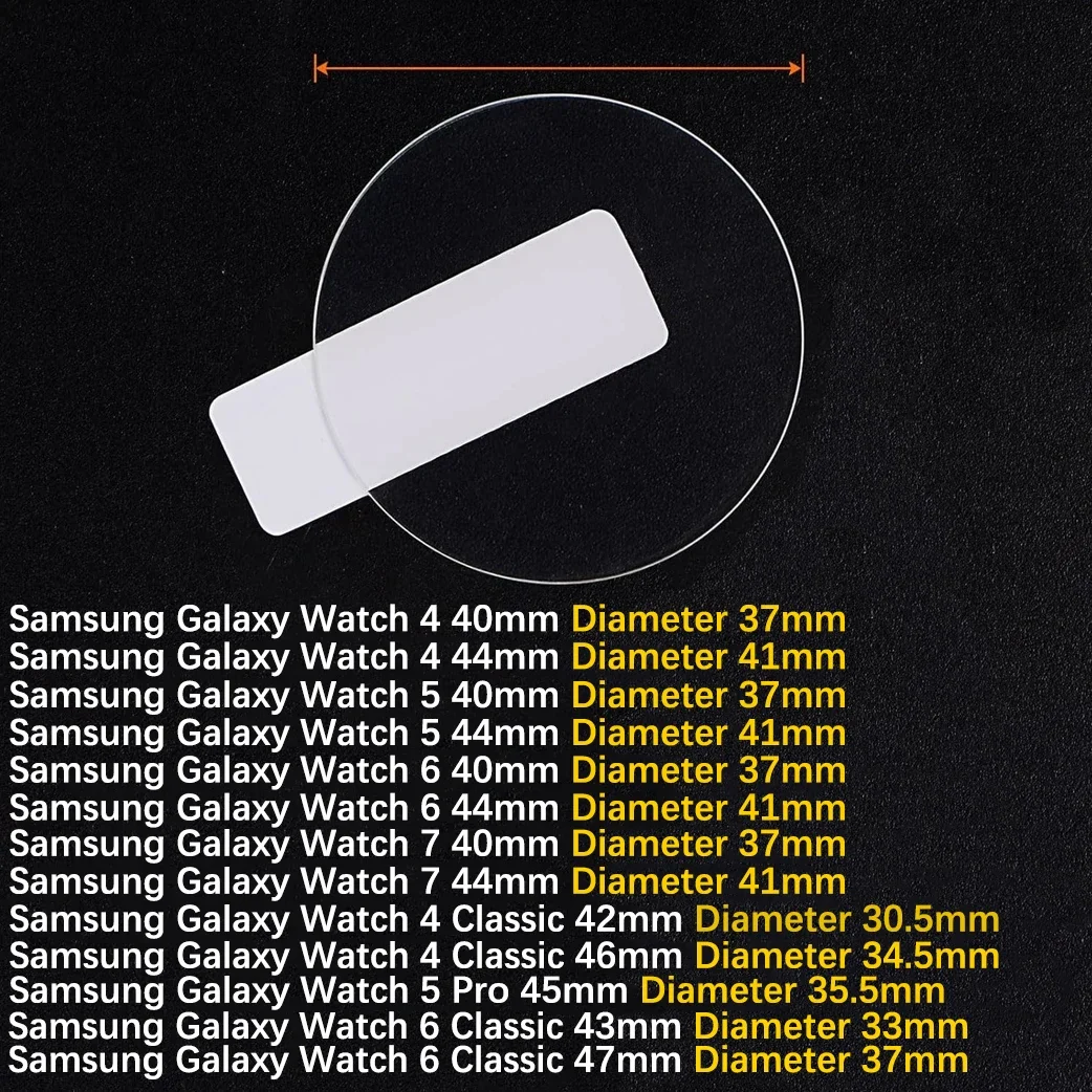 9H gehärtetes Glas für Samsung Galaxy Watch 4 5 6 7 40/44 mm Classic 42/46 mm Watch 3 41/45 mm Anti-Kratz-Folie HD-Displayschutzfolien – Detail 1