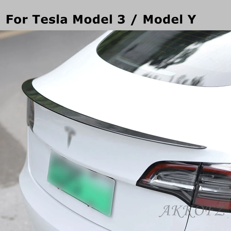 

Задний спойлер для Tesla Model 3 / Model Y, высококачественный задний спойлер из АБС-пластика и углеродного волокна 2017 -2022