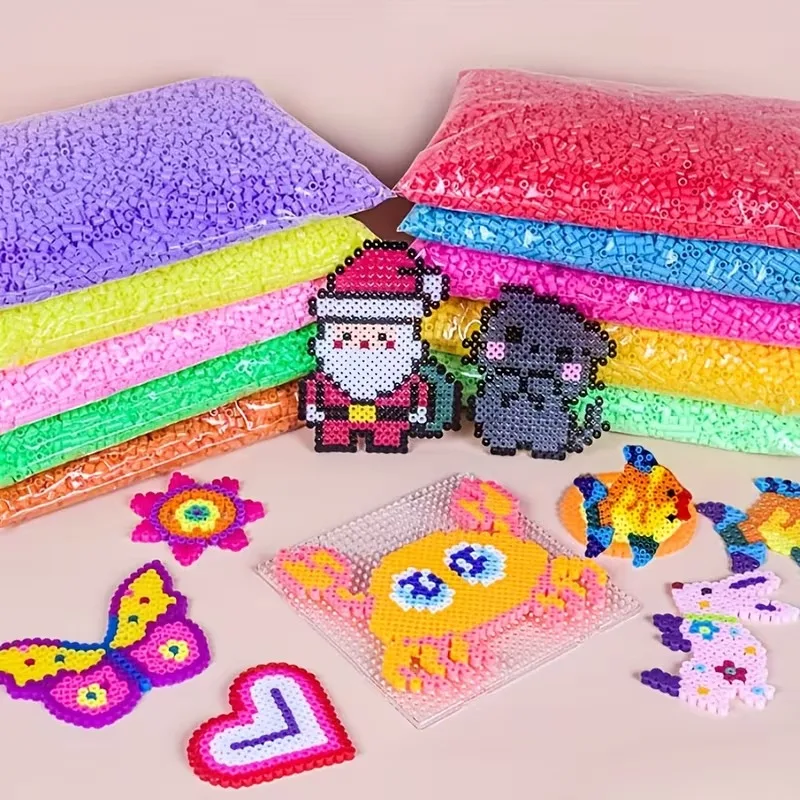 24000pcs 24 colors 2.6mm Fuse Beads Pixel Puzzle Iron Melting Beads For Jewelry Making DIY Handmade kid Educational Toy