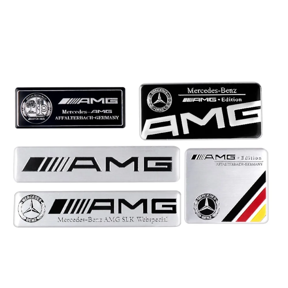 1PCS 3D Aluminum Car Body Trunk Sticker Auto Modification Accessories For Mercedes Benz AMG A B G Class W108 W124 W126 W140 W168