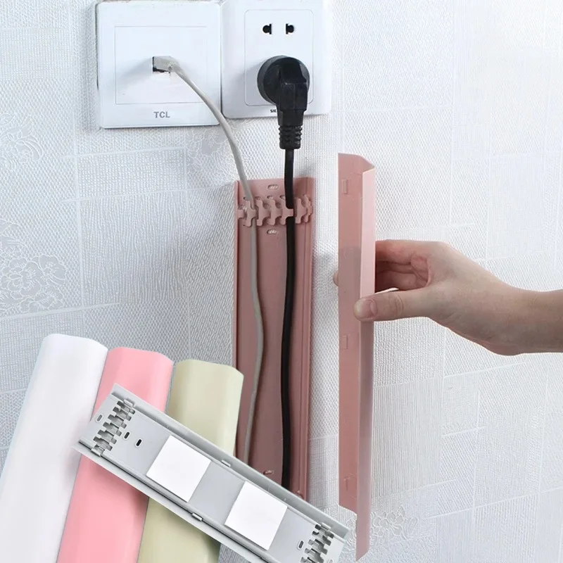 Cable Holder PVC Arc Cord Wire Cover Installation Tv Wire Cover Semicircle Decoration Open Line Clips Wall Cable Hook Organizer