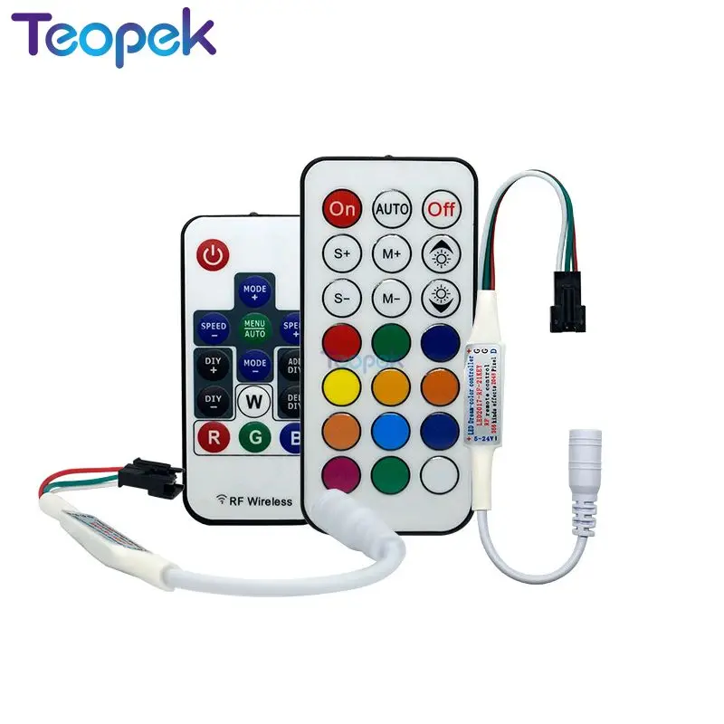 Mini 3key Pixel Controller RF 14key 17key 21key Remote DC5-24V For WS2811 WS2812B SK6812 6803 Led Pixel Strip Light