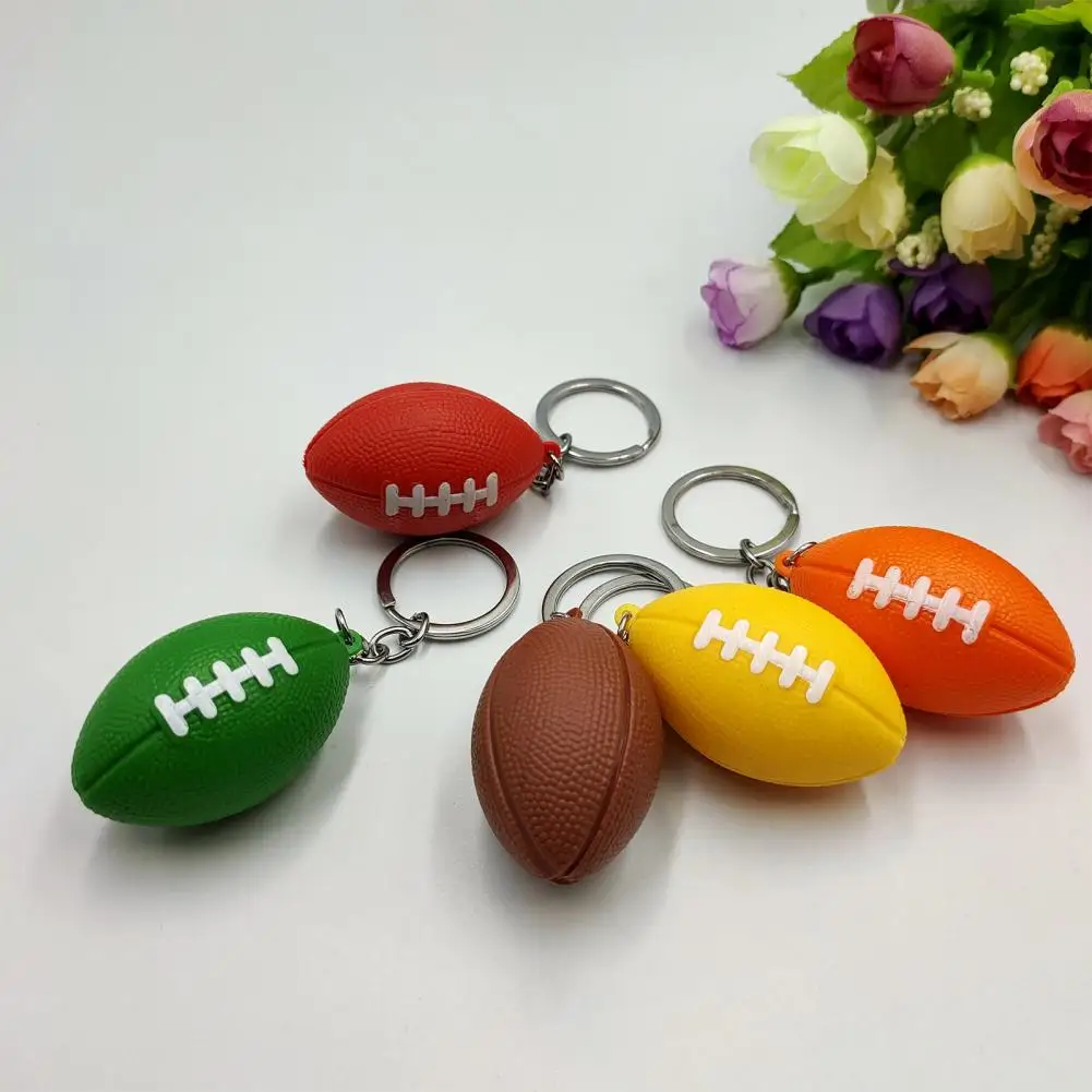 Mini Rugby Keychain Rugby Key Ring Pendant Sports Charm Jewelry Pendant Rugby Key Chain Gift for Sports For Players Athletes Boy