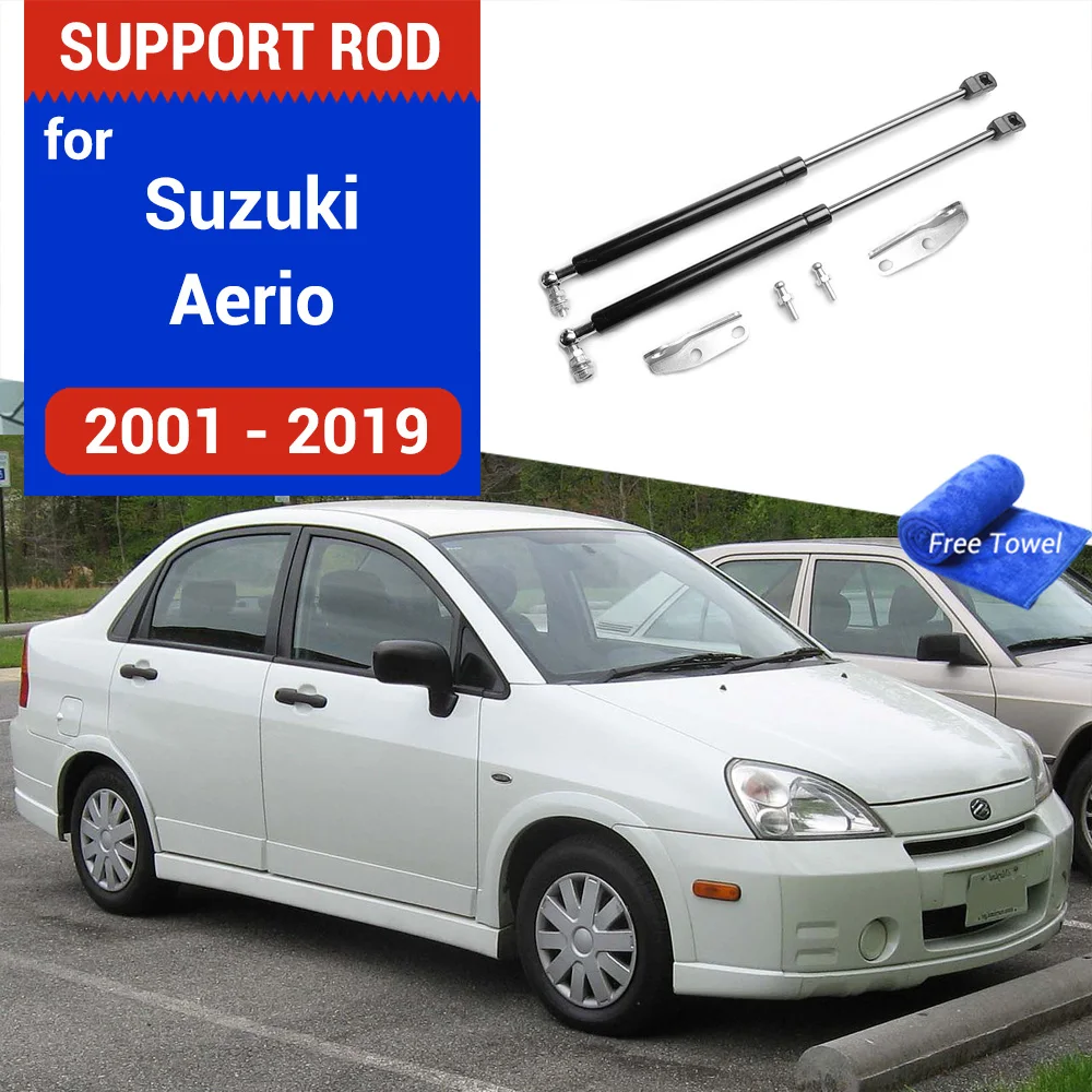 Car Hood Cover Lifting Support Spring Shock Strut Bars Hydraulic Rod Damper for Suzuki Aerio Baleno 2001-2014