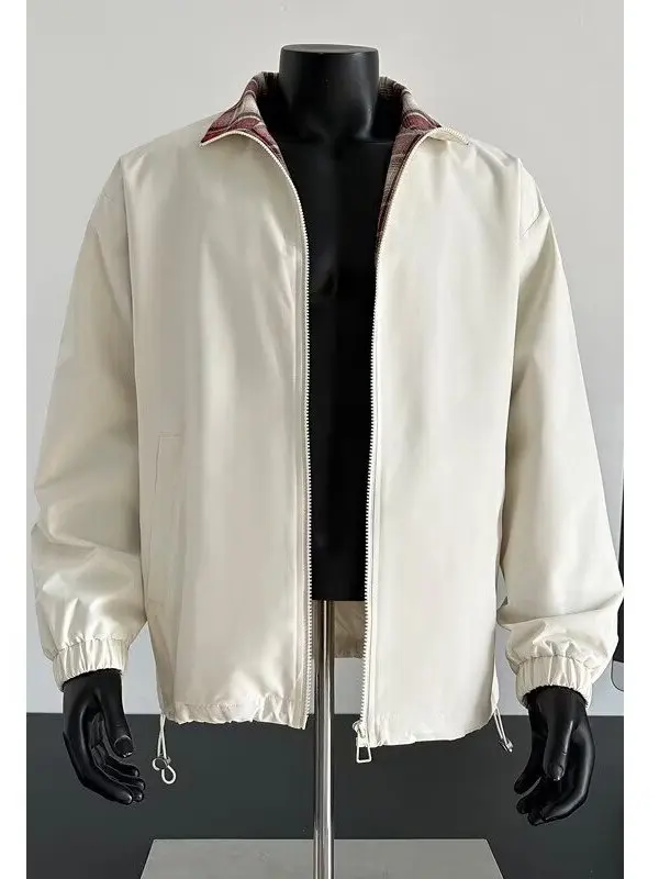 

Мужская куртка в клетку American Sle Dopane с воротником-стойкой, осенне-зимняя свободная повседневная верхняя одежда больших размеров