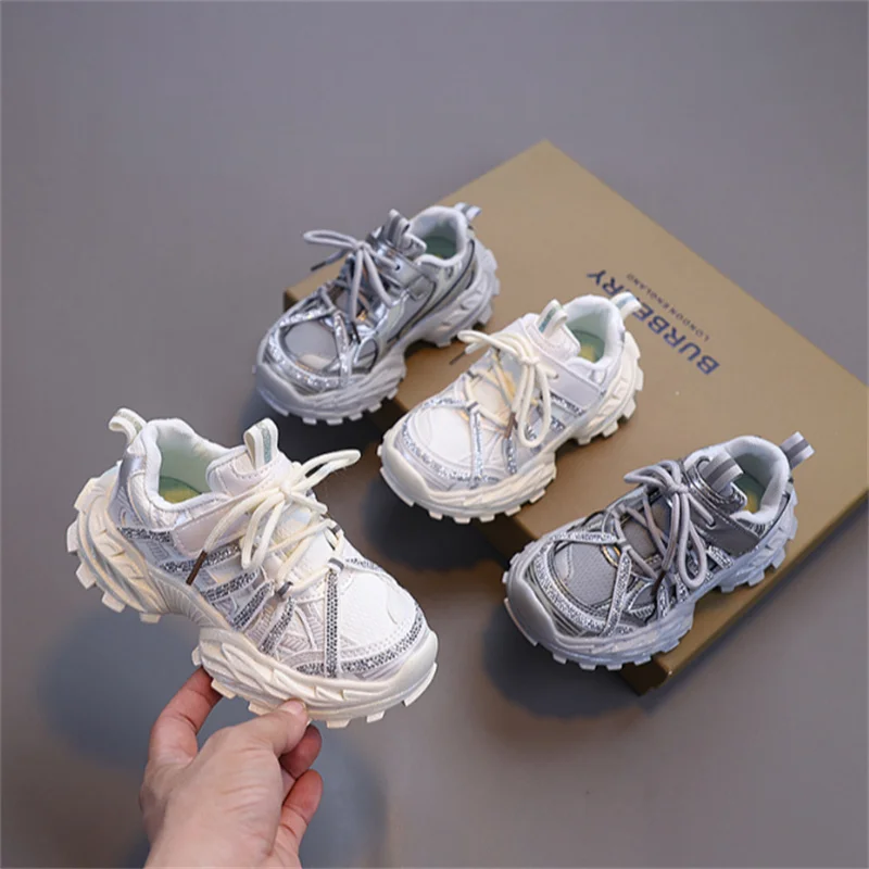 2026 New Autumn Children Shoes Mesh Breathable Toddler Kids Casual Shoes Outdoor Tennis Soft Sole Fashion Girls Boys Sneakers