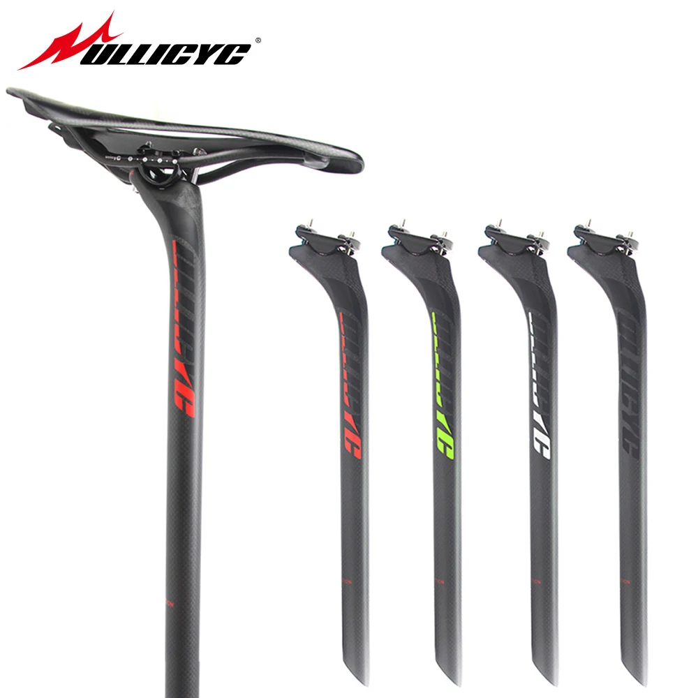 Ullicyc New Matte Red/Black/Green/White 20Degree Carbon Seatpost 27.2/30.8/31.6*400mm Carbon Bike Cycling Parts MTB/Road