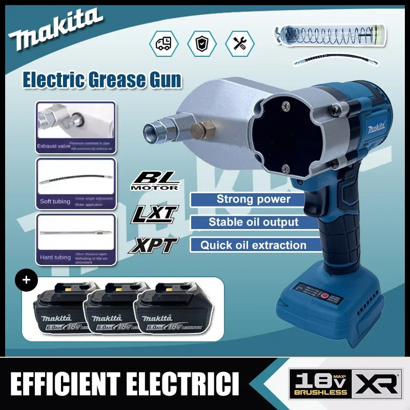 

Makita Brushless Electric Grease Gun High Pressure Lubricating Oil Injector Machine Grease Guns For Makita 20V Battery