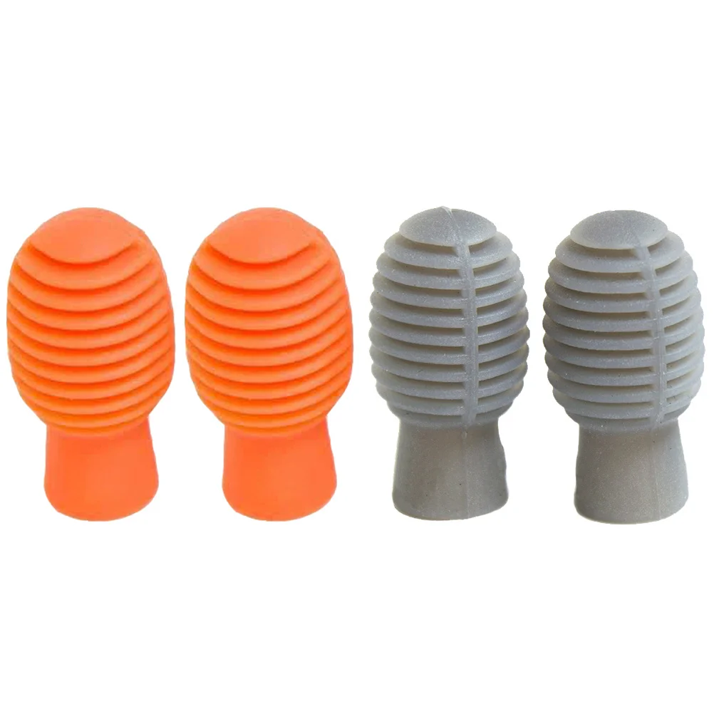 

4pcs Silicone Drumstick Tips Retractable Fit All Heads 360 Protection Pad For Practice Replacement Cover Accessory Instrument