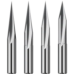 Weitol N 6mm two/double flutes V straight bit wood carving tools CNC router bit milling cutter for wood