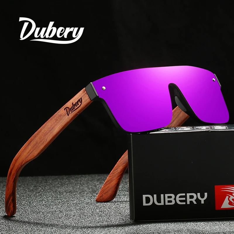 DUBERY Natural Wooden Sunglasses Men Polarized Fashion Sun Glasses Original Wood Oculos De Sol Masculino 219