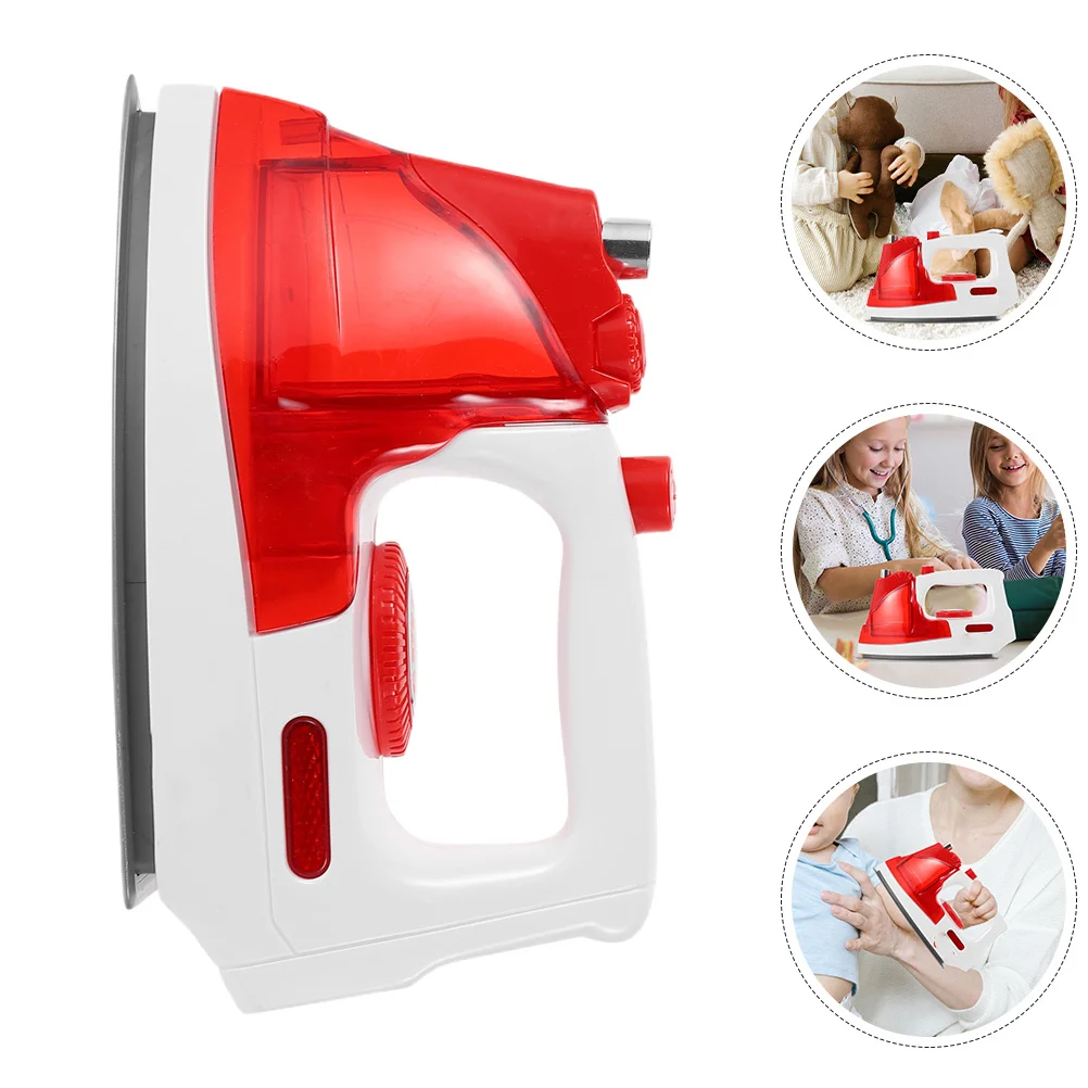 

2Pcs Simulation Electric Iron Realistic Pretend Role Play Home Appliance Safe Educational Spray Mist