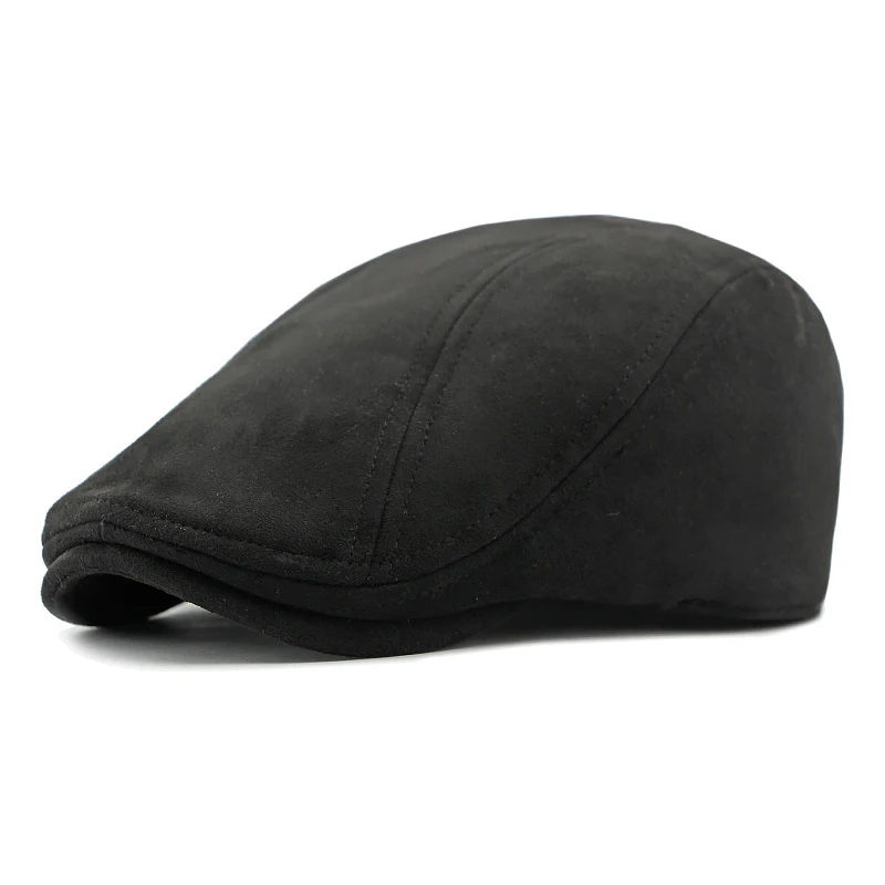 yuliacc Mode Berets Männer Frauen Frühling Herbst Wildleder Hüte Fischgräten Flache Kappe Klassische Künstler Maler Hut Männlich Weiblich Baskenmütze Kappe Gorras 5