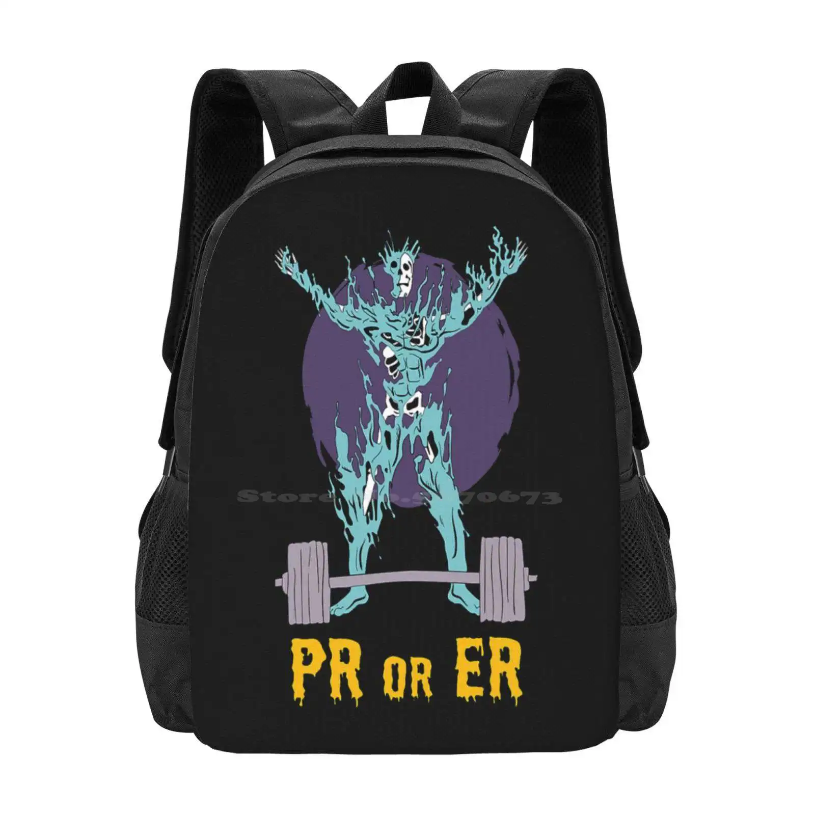 Pr Or Er Weightlifting - Bodybuilding Fitness Gym Hot Sale Schoolbag Backpack Fashion Bags Pr Or Er Weightlifting Funny Pr Or